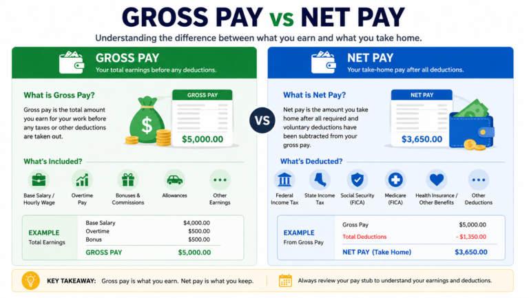 Gross Pay vs Net Pay