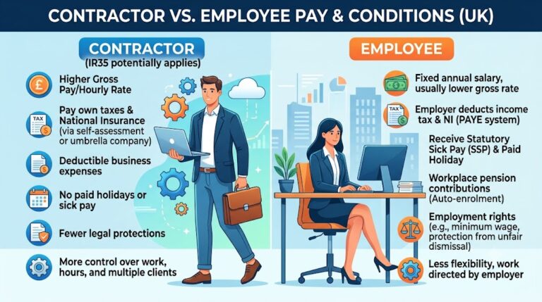 Contractor vs Employee Pay UK